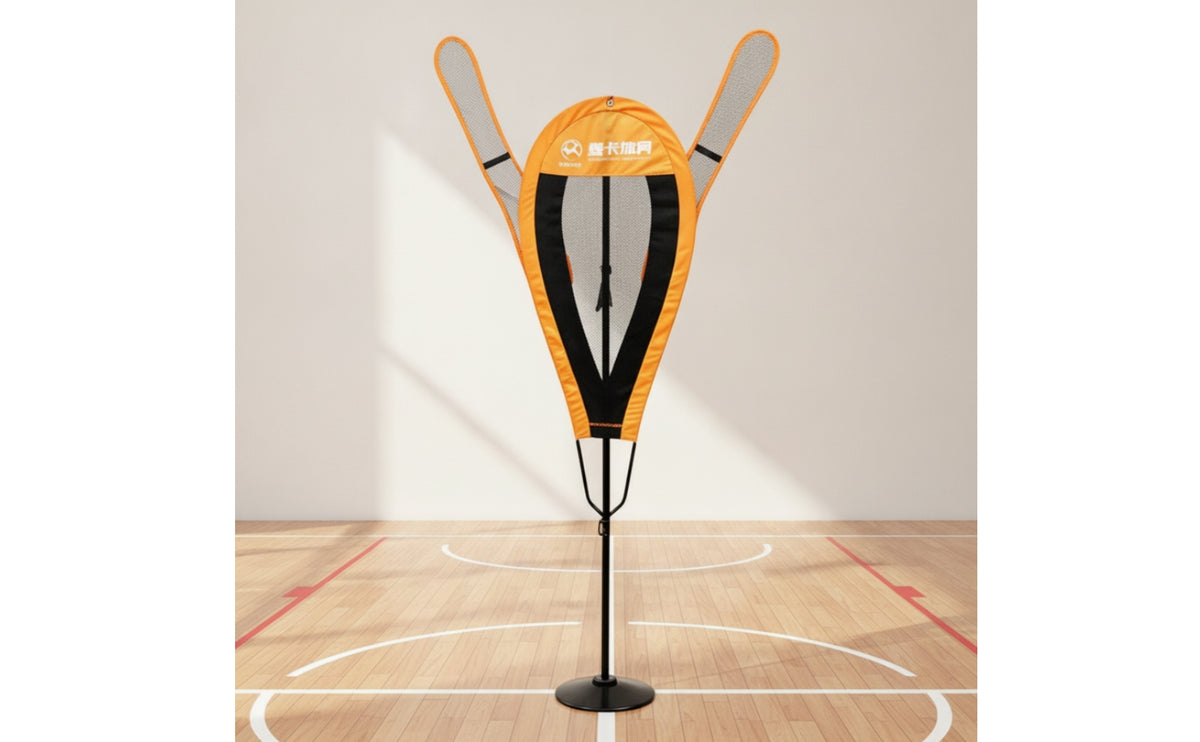Training Obstacle with Mesh Panels Freestanding Basketball Training Practice Figure Floor-Standing Opposition Practice Figure for Coaches, Students