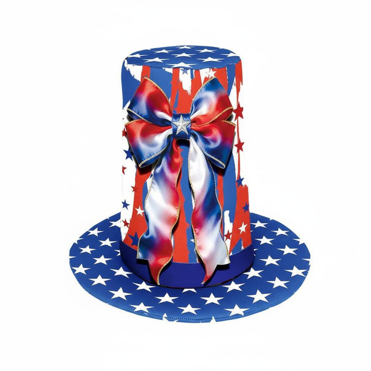 Digital Printed Independence Day Hat Lightweight American Flag Top Hat Comfortable Costume Accessory Long-Lasting for Adults, Parades, Parties, Festivals