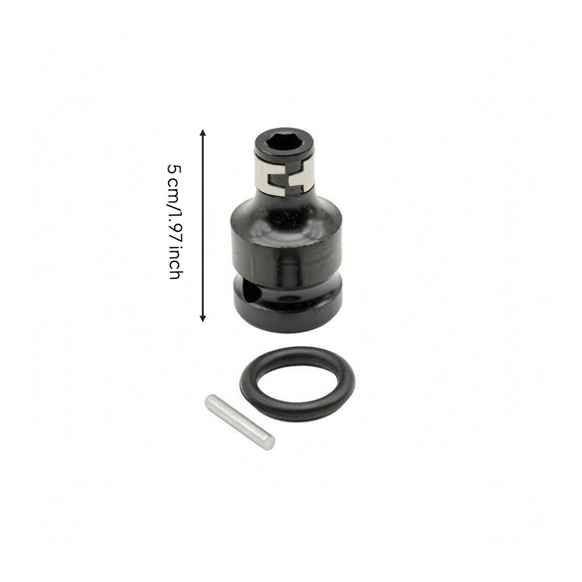 Heavy-Duty Impact Wrench Adapter Knurled Grip Drill Chuck Setup Adapter with Pin Impact Driver Chuck