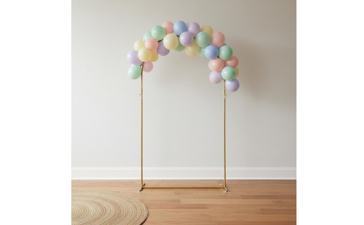 Sturdy Construction Gold Wedding Arch Frame Stable Base Wedding Arch Frame Easy to Assemble Event Decoration Reusable for Photographers, DIY Enthusiasts, Ceremony, Photo Backdrop, Outdoor