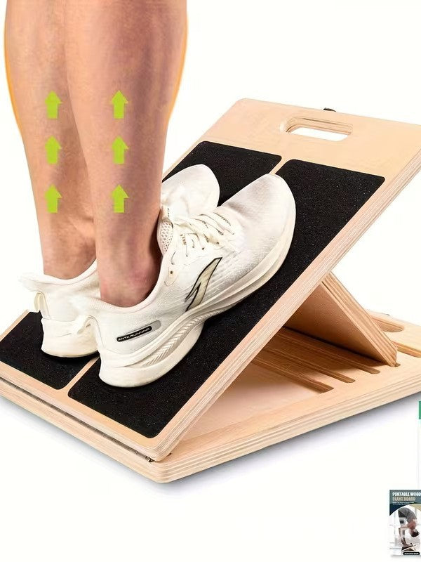 Adjustable Wooden Slant Board for Calf Training and Stretching