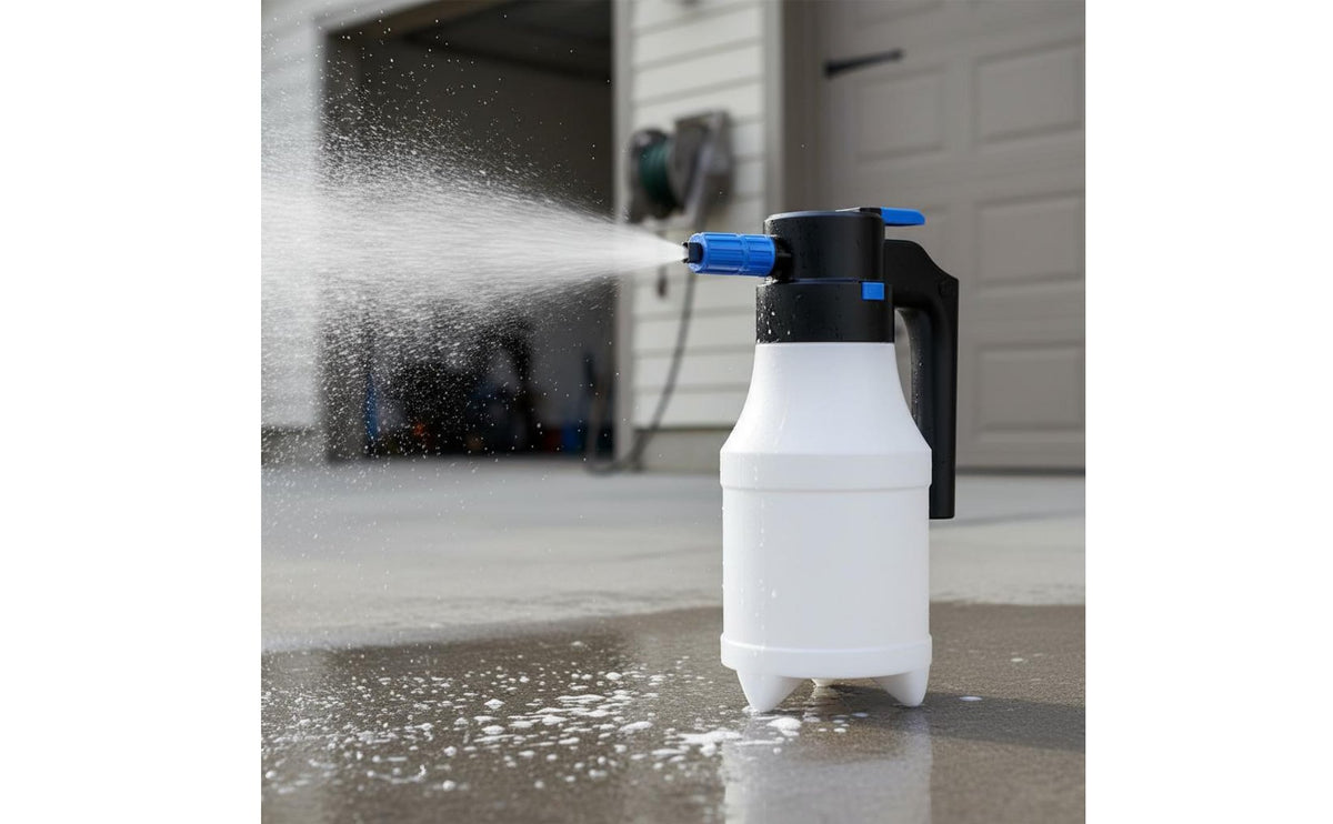 Handheld Car Wash Foam Dispenser Large Capacity Handheld Single-Button 1.5L Foam Spray Bottle for Gardening