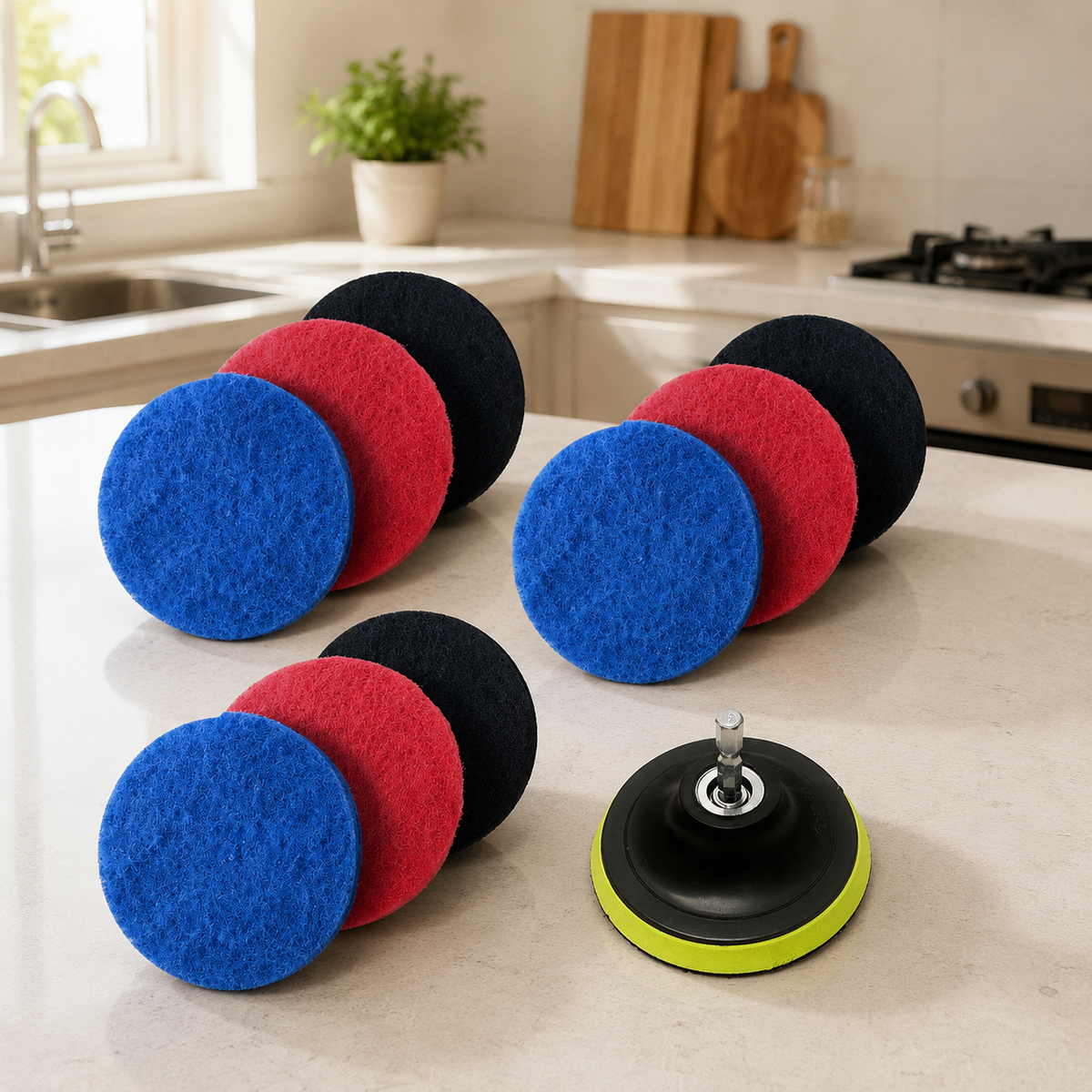 Electric Drill Scrubber Pads for Kitchen and Tile Cleaning