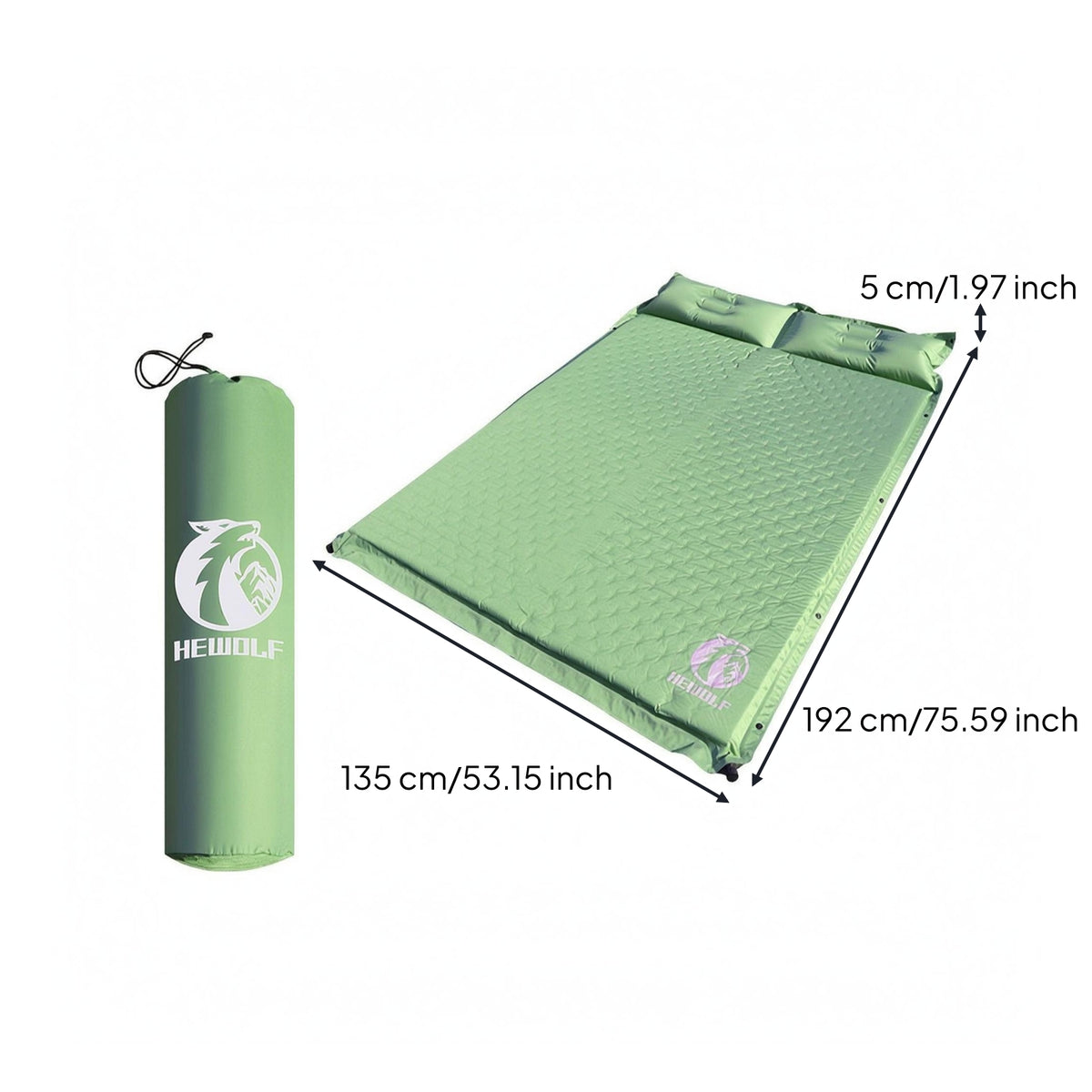 Automatic Inflation Inflatable Camping Mat Quilted Surface Camping Air Mattress Foam Core Inflatable Sleeping Pad Moisture-Resistant for Campers