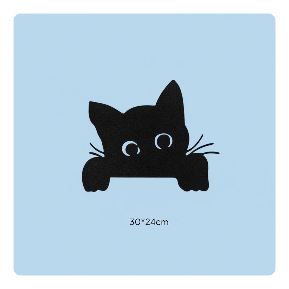 Cartoon Design Black Feline Door Frame Decor Sturdy Construction Feline Door Topper for Indoor, Doorway