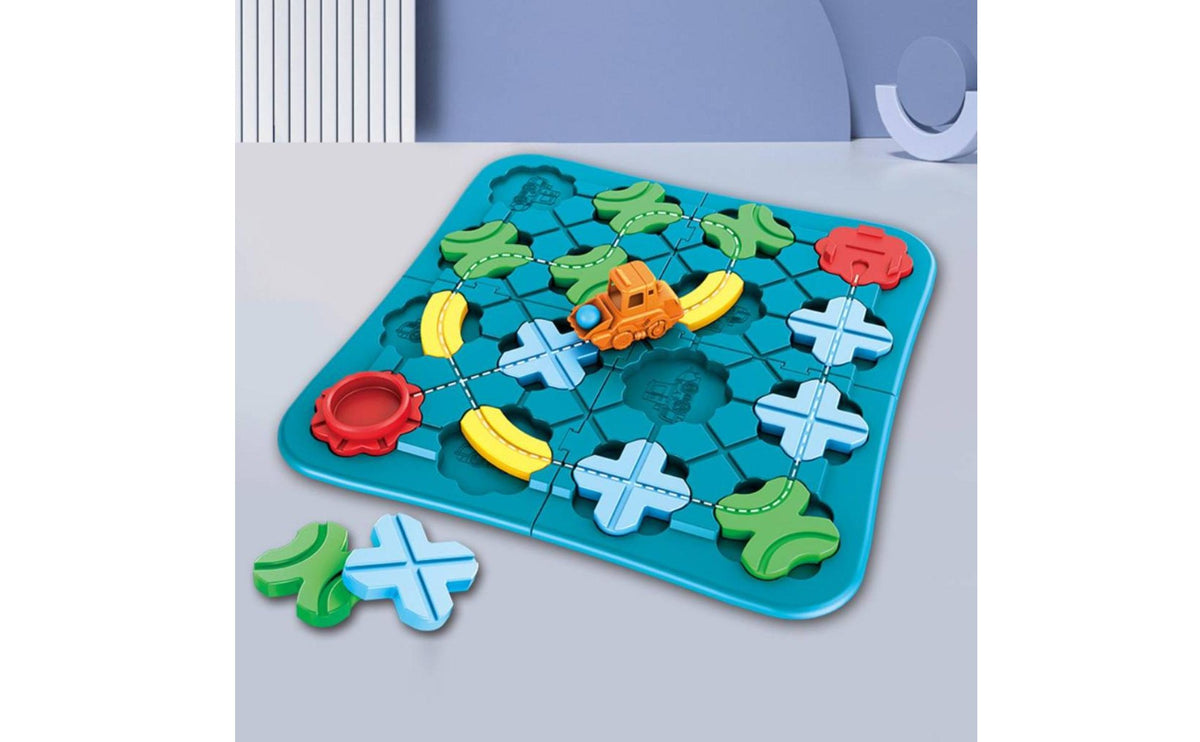 DIY Reasoning Maze Brainteaser Toy, Marble Maze Board for Kids, Educational Brain Training