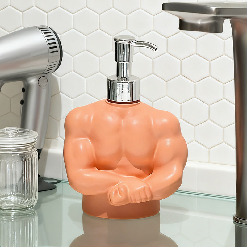 Muscle Man Pump Bottle for Shampoo, Shower Gel, Hand Soap
