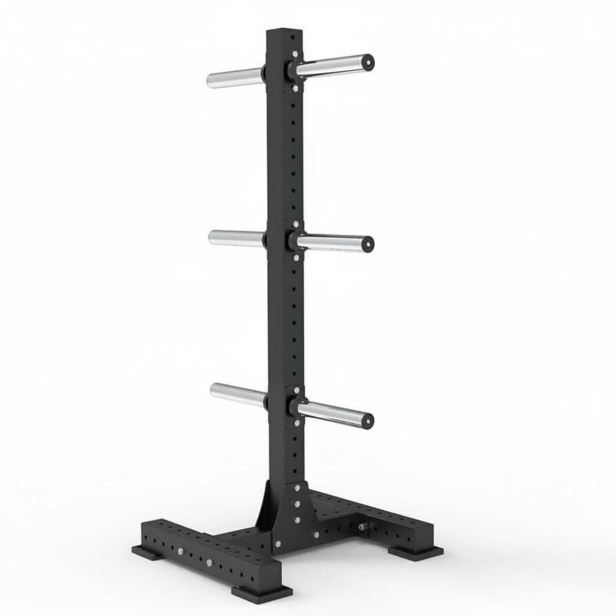Heavy Duty Barbell and Plate Storage Rack Stable Base Weight Plate and Bar Holder Space Saving Design Standard Weight Storage Rack Long-Lasting Construction