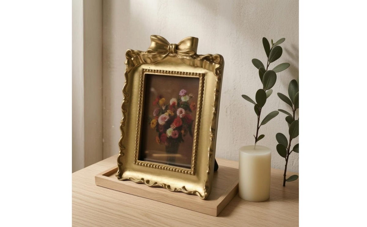 Ornate Vintage Frame French Style Ornate Gold Photo Frame Beaded Detailing