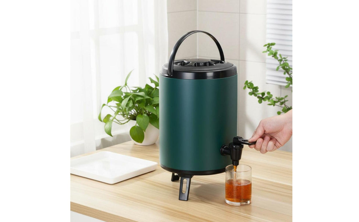 Insulated Milk Tea Barrel Leak-Resistant Design Insulated Beverage Dispenser Hot and Cold Beverage Server Portable Handle