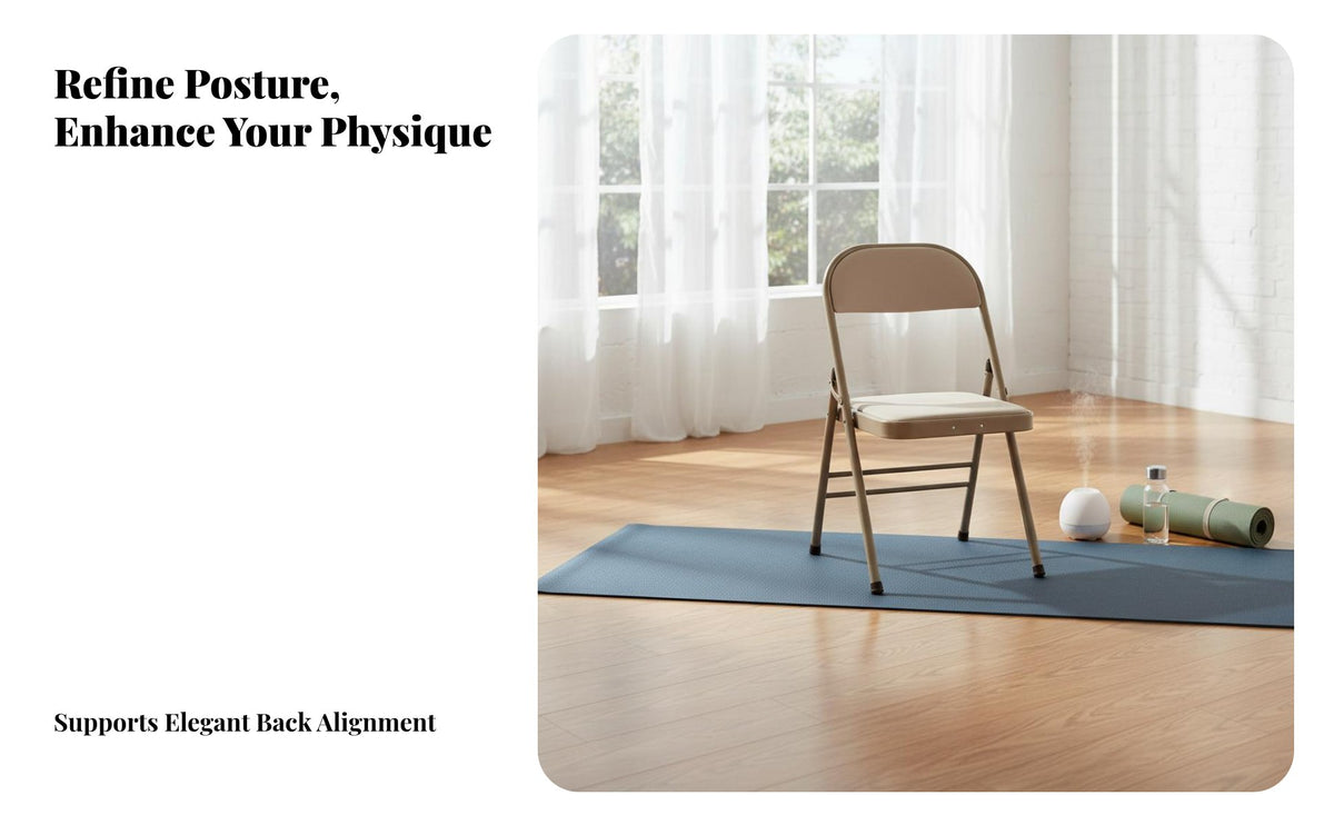 Foldable Iyengar Mind-Body Practice Chair Multi-Functional Mind-Body Practice Headstand Bench Portable Inversion Chair Heavy Duty for Beginners, Seniors