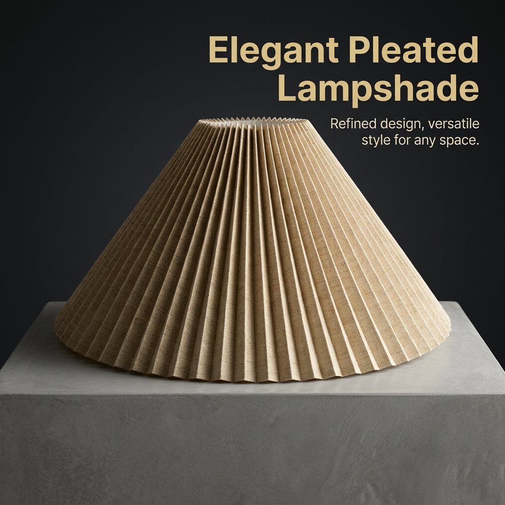 Pleated Lampshade, Light Shade, Detachable Pendant Lamp Cover, Table Lamp Shade, Home Decor Lighting Accessory, 13x45x20cm