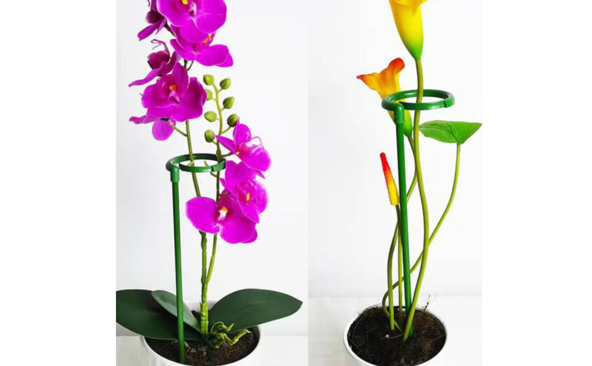 3 Pieces Plant Support Hoop Anti-Tip Flower Support Stake Easy to Install for Indoor Potted Plants, Garden, Greenhouse