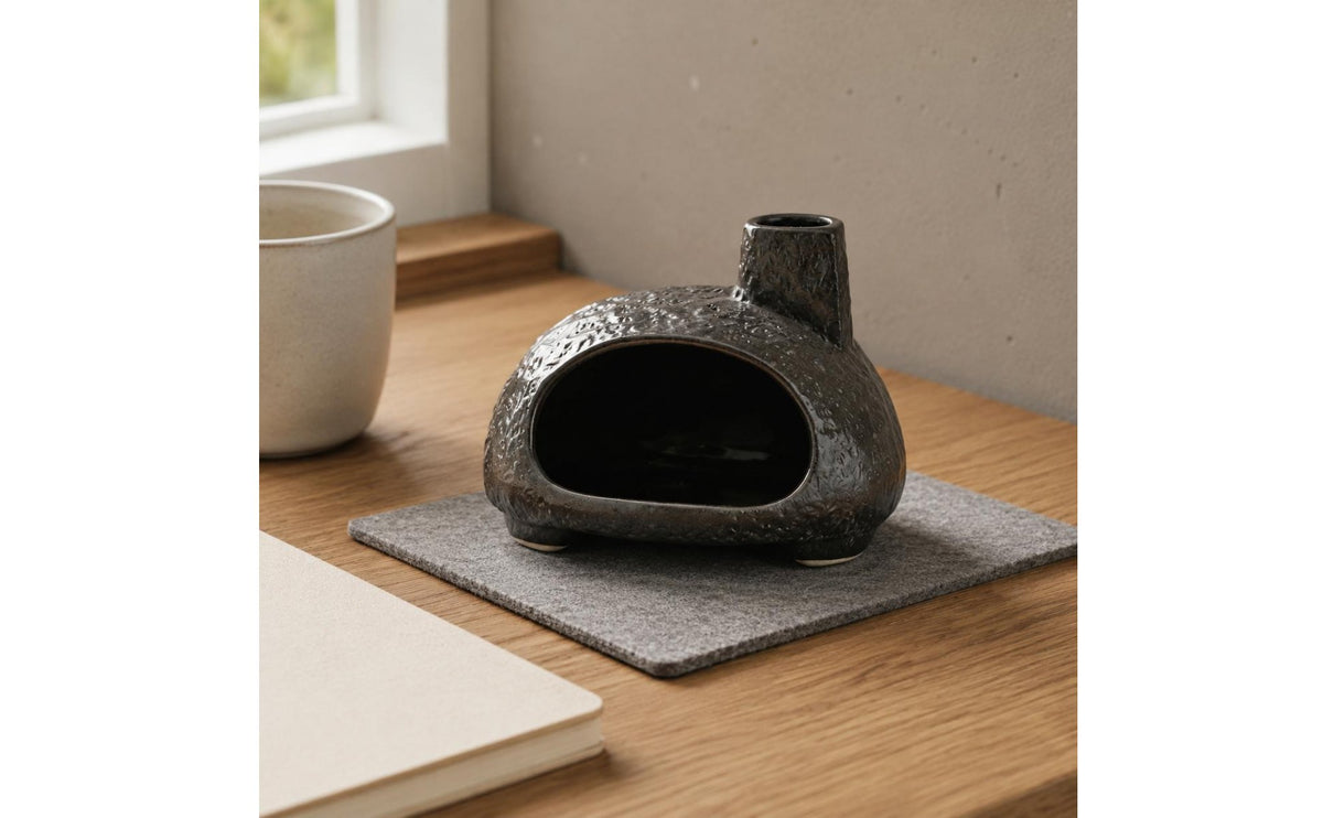 Mini Fireplace Incense Burner Palo Holy Wood Holder Compact Size