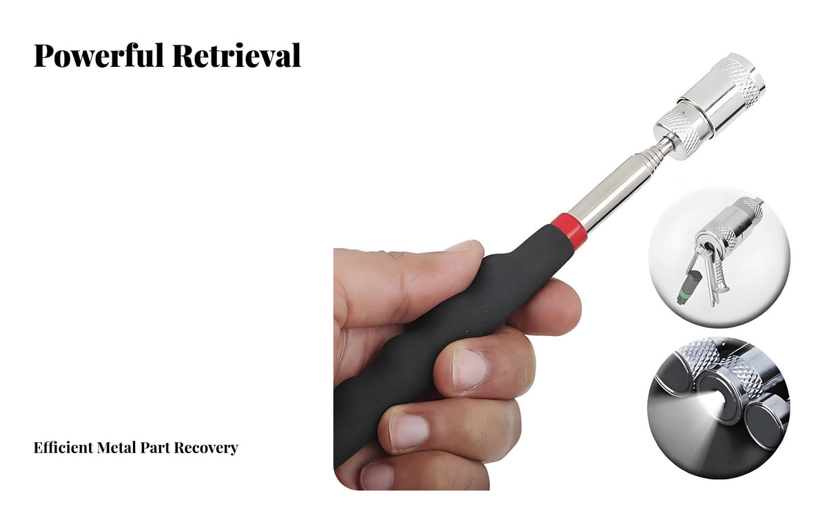Telescopic Attractive Pickup Tool Non-Slip Grip Extendable Magnetic Tool Rod Extendable Magnetic Tool Stick Pocket Fastener