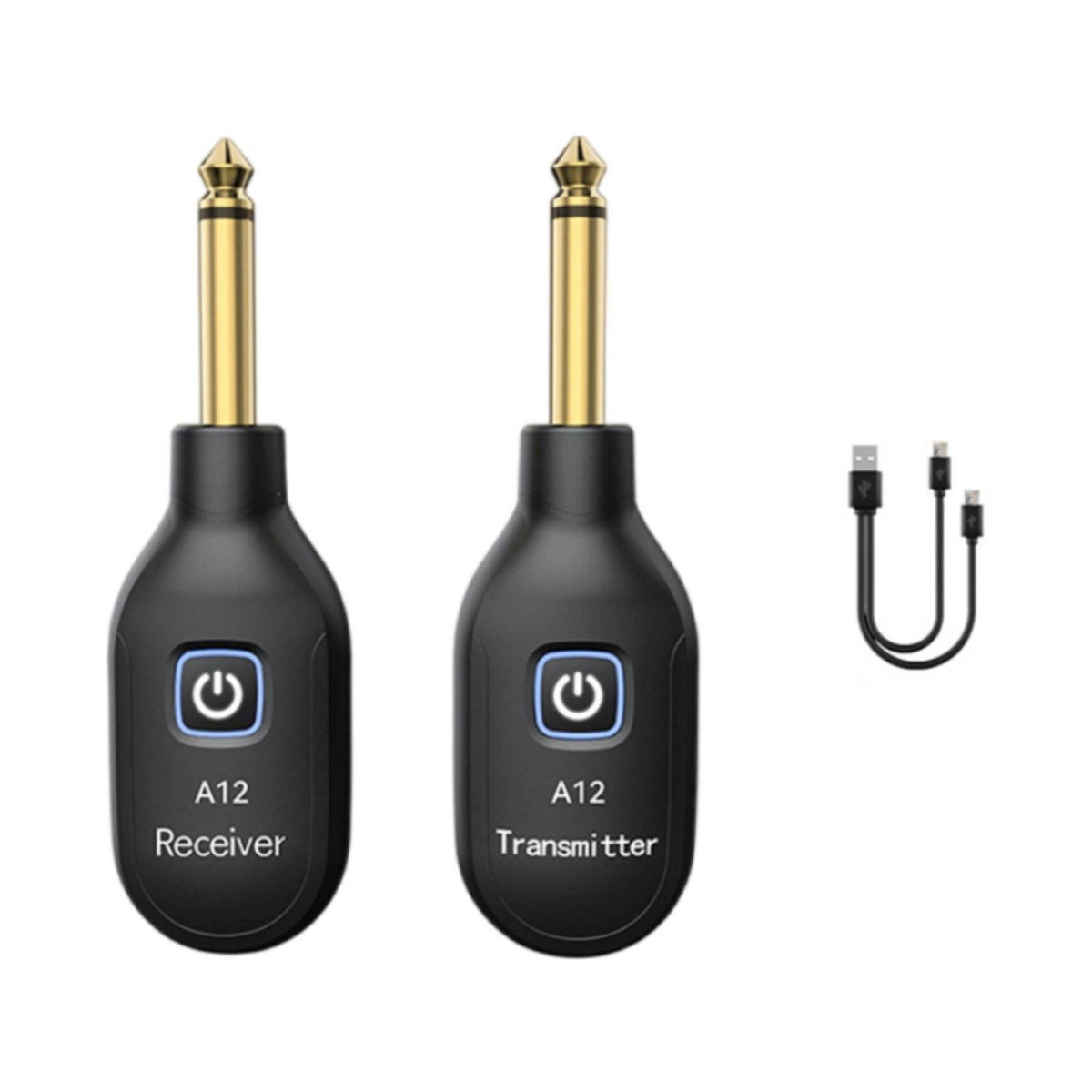 Insertable Wireless Guitar Transmitter and Receiver Compact Electric Guitar Wireless System Rechargeable Long Range for Guitarists