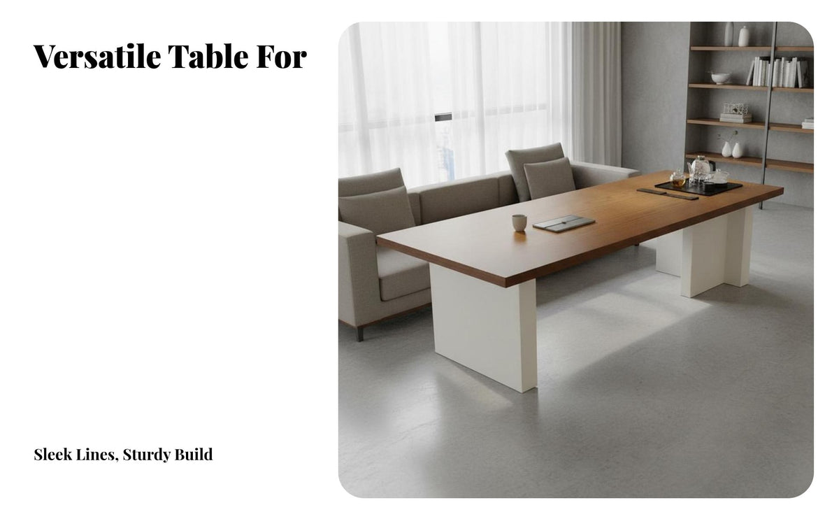 Multi-Function Office Desk Multifunctional Sofa Console Table Sturdy Construction Solid Wood Tea Desk for Remote Workers, Adults, Living Room, Hallway