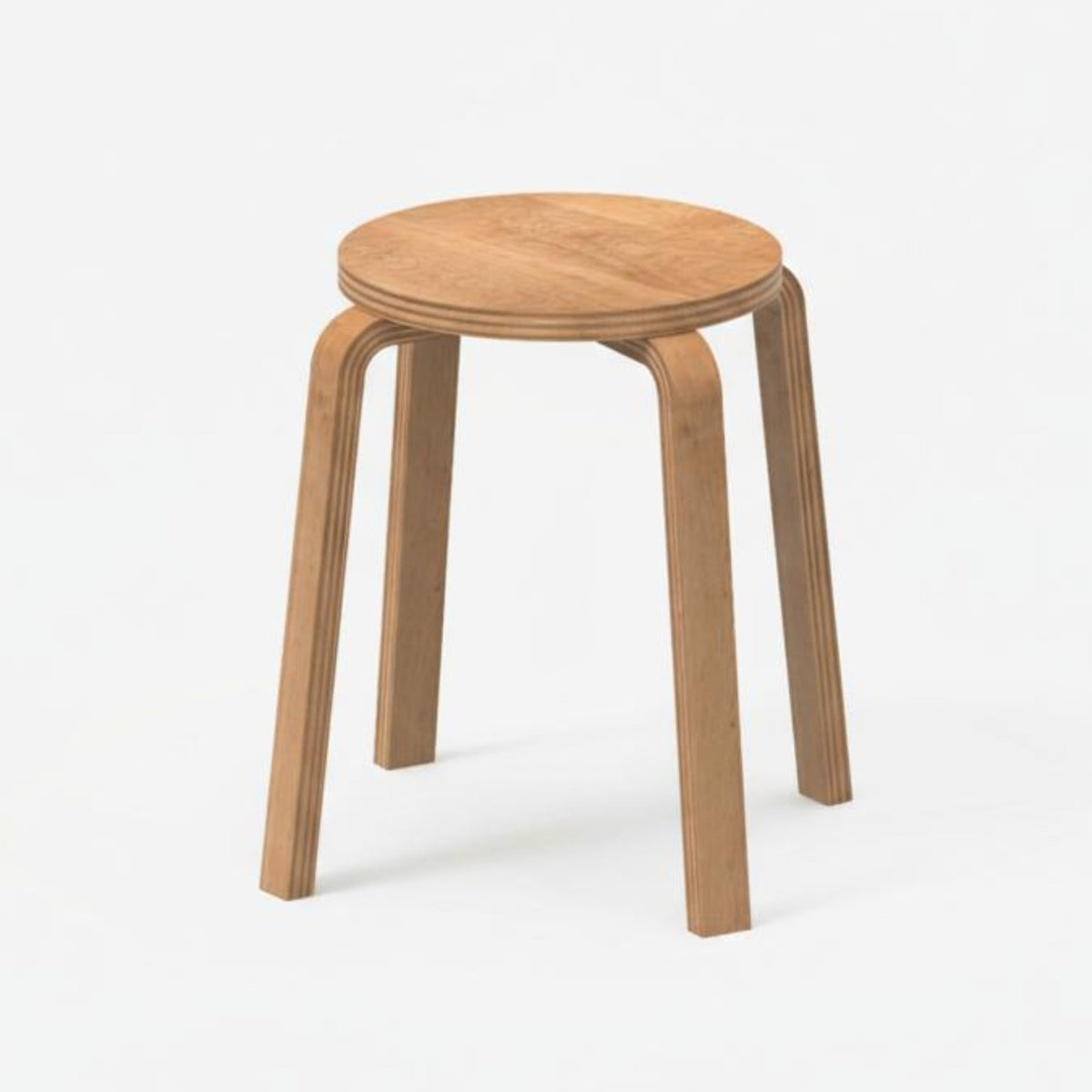 Nordic Design Round Stacking Stool Space-Saving Stackable Wooden Stool Minimalist Design Backless Seat Sturdy Construction for Students, Homeowners, Dorm Residents, Dining Room, Entryway, Small Apartments, Kitchen