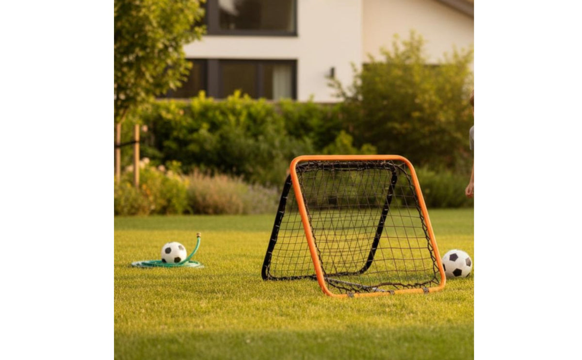 Multi-Purpose Soccer Rebound Net Sturdy Frame Solo Passing Training Aid High Resilience Soccer Passing Training Aid Portable Design for Players, Beginners