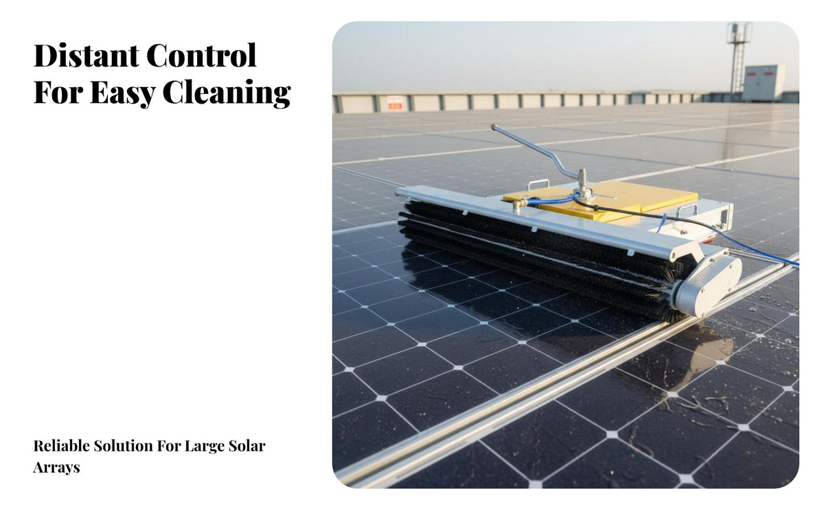 Photovoltaic Module Cleaning Robot Roller Brush Design Photovoltaic Panel Washing Machine Soft Filament S for Maintenance Experts, Rooftops