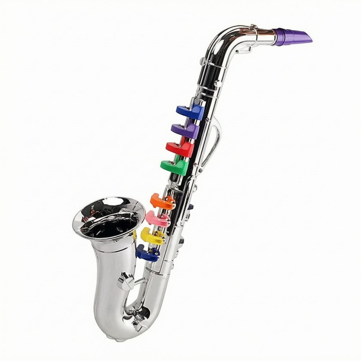 Pretend Play Saxophone Shiny Toy Saxophone Lightweight Instrument Prop for Young Children