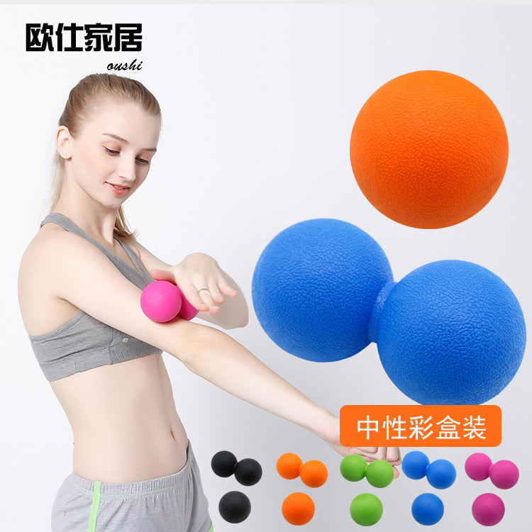 TPE Massage Ball Set for Muscle Relief - Single, Peanut, and Hockey Ball Options