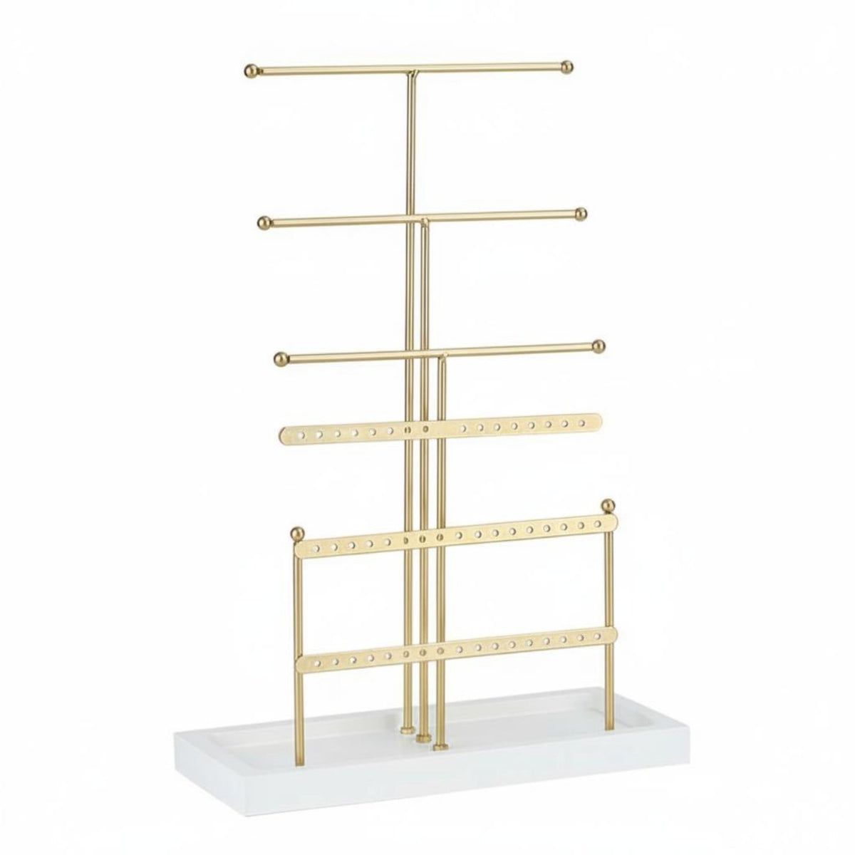 6-Tier Jewelry Stand Large Capacity Necklace and Earring Holder Necklace Holder with Tray Multi-Functional for Bedroom, Closet