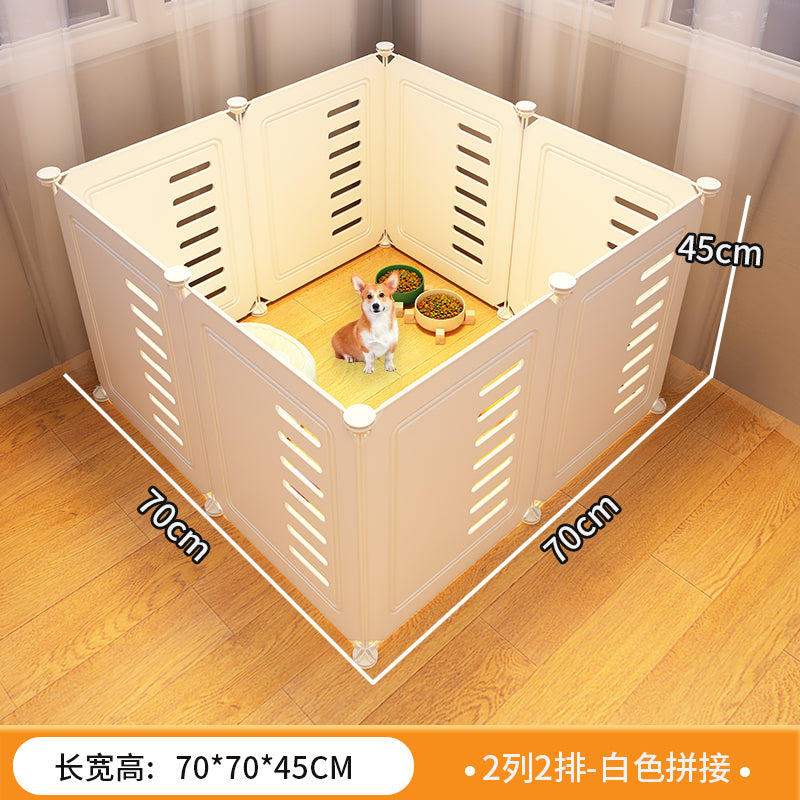 宠物狗狗围栏家用屋狗窝室内小型犬泰迪栅栏隔离门带厕所区狗笼子