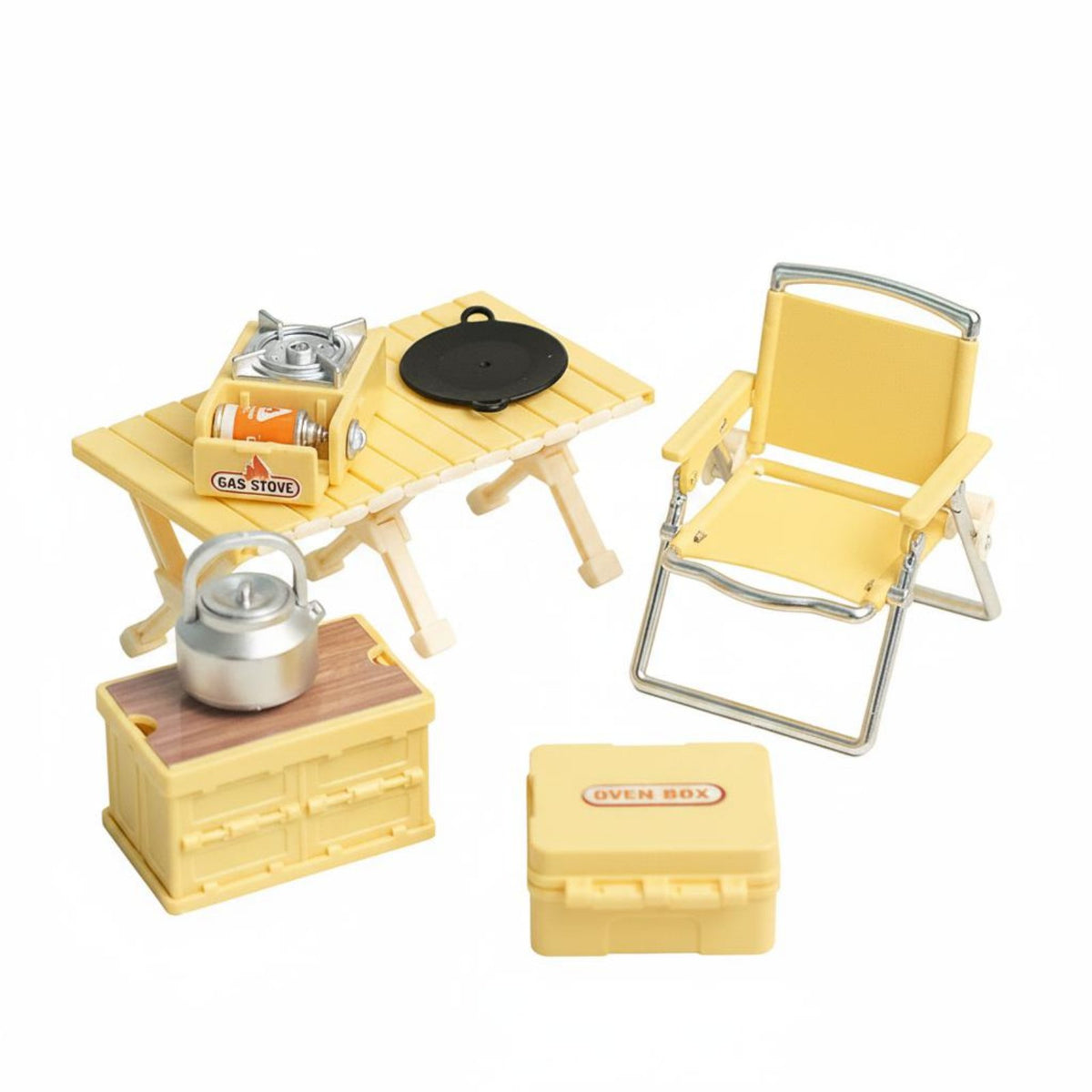 Miniature Camping Furniture Set Realistic Design Dollhouse Hiking Furniture Set Easy to Arrange Doll House Decor