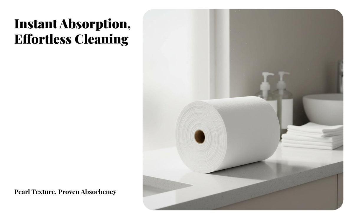 Hygienic Disposable Hair Towel Roll Multi-Purpose Salon Beauty Towel Highly Absorbent Non-Woven Material Cleaning Roll Skin-Friendly for Hotel Personnel, Individuals, Spas, Hotels, Home
