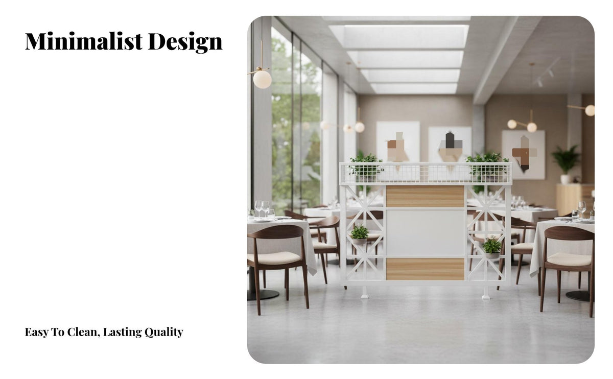 Wrought Iron Planter Partition Freestanding Restaurant Screen with Movement Er Box Industrial Design Privacy Screen Planter Box for Restaurants, Cafes