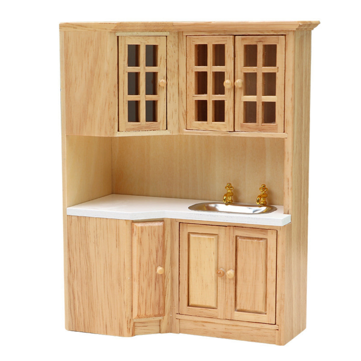 Dollhouse Kitchen Cabinet with Sink Wooden Dollhouse Kitchen Cabinet Classic