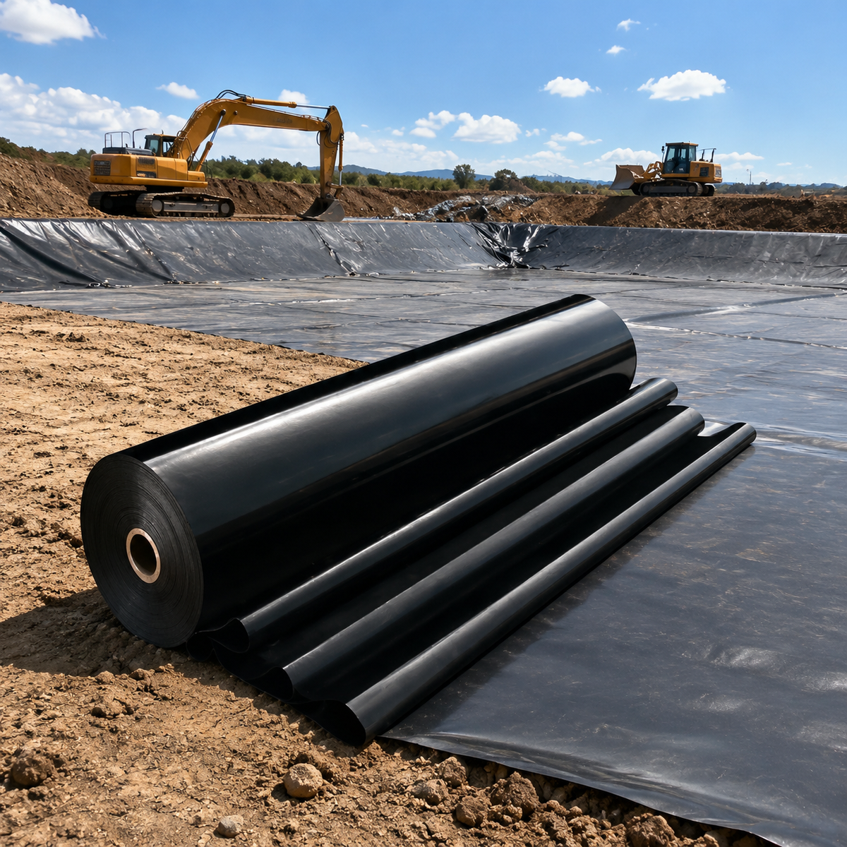 HDPE Geomembrane Pond Liner for Landscaping, Heavy Duty Puncture Resistant Anti-Seepage Waterproof Liner Black Pond for Water Features