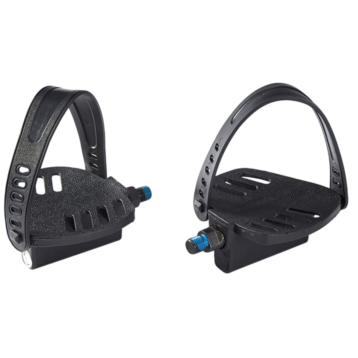 Exercise Bike Pedals with Straps Threaded Bike Pedals with Adjustable Straps Sturdy Compact for Fitness Enthusiasts