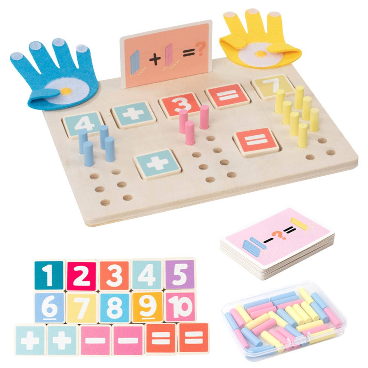 Wooden Math Learning Board Hands-on Learning Wooden Math Board for Homeschool