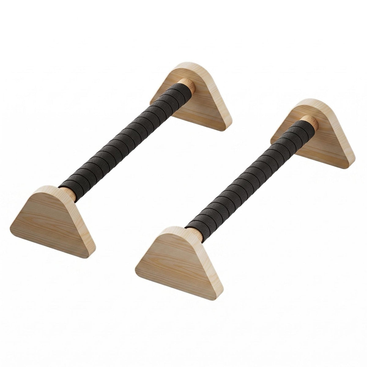 2 Pieces Wooden Press-up Stands Solid Wood Wooden Parallettes Heavy Duty Handstand Grips for Home Workout