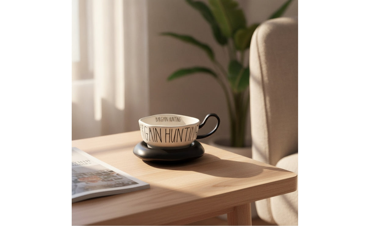 Coffee Cup with Saucer Minimalist Cup with Saucer Comfortable Crockery for Office, Afternoon Tea