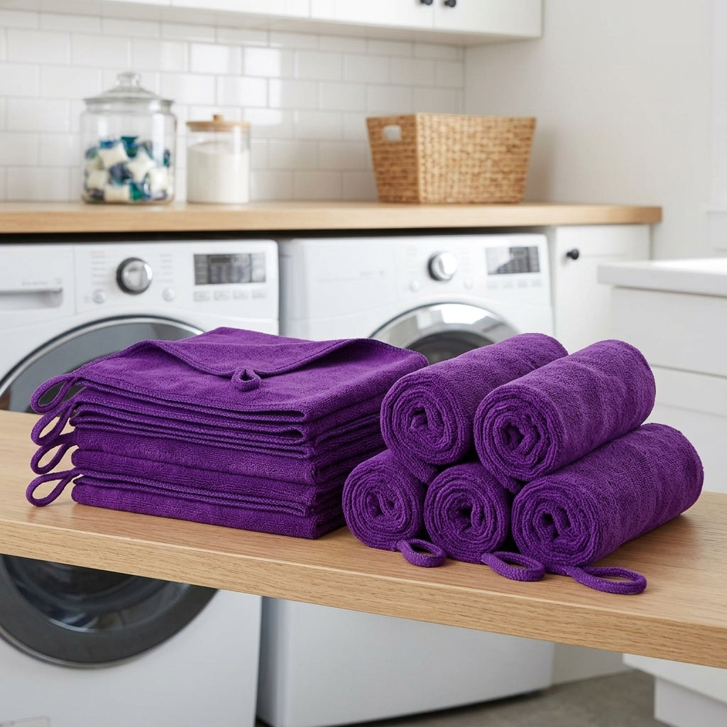 Nanoscale Microfiber Cleaning Cloth and 30x70cm Microfibre Cloth, Absorbent Cleaning Cloths for Kitchen Dishes, Glass, Screens and Furniture
