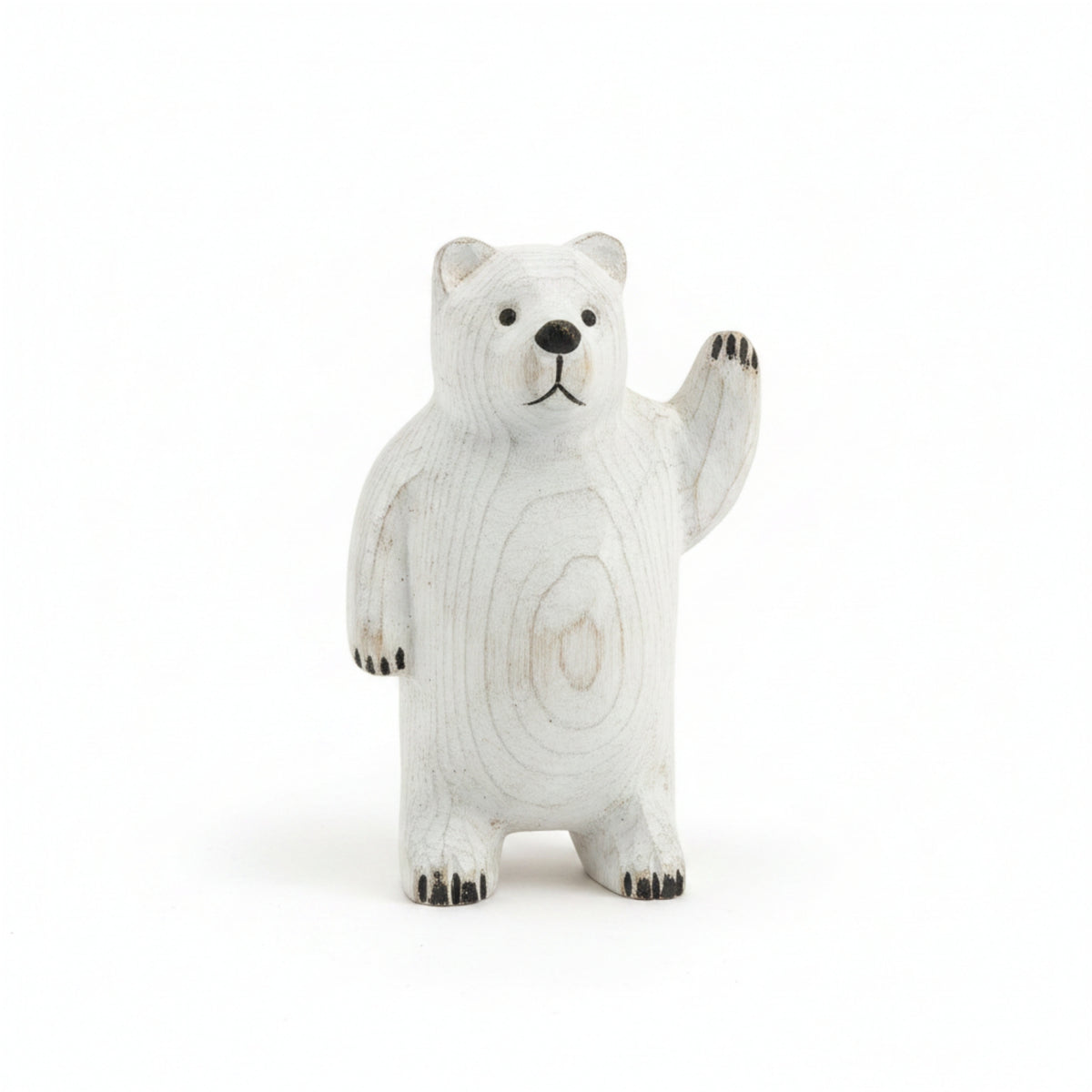 Hand-Carved Bear Statue Handcrafted House Decoration Distressed Finish Animal Sculpture for Home