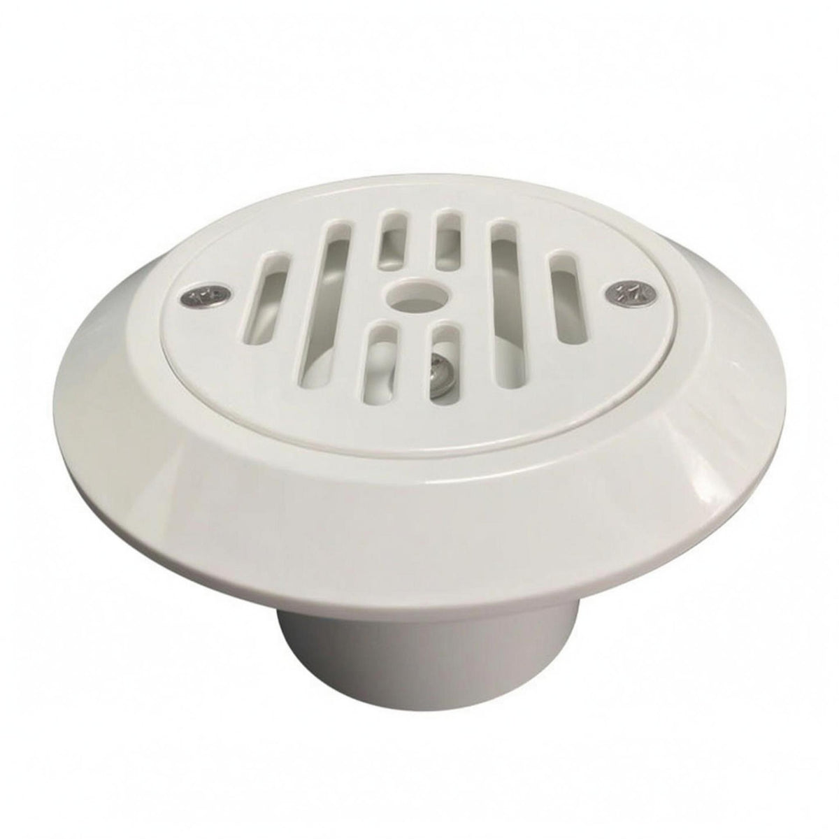 White Pool Inlet Outlet Fitting ABS Plastic Swimming Pool Inlet Fitting Low-Height Replacement Part Slotted Grille