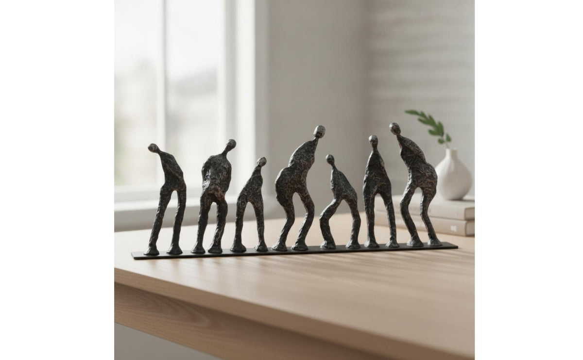 Abstract Sculpture with Figures Modern Human Figure Sculpture Textured Abstract Human Figurine for Interior Designers, Living Room, Entryway