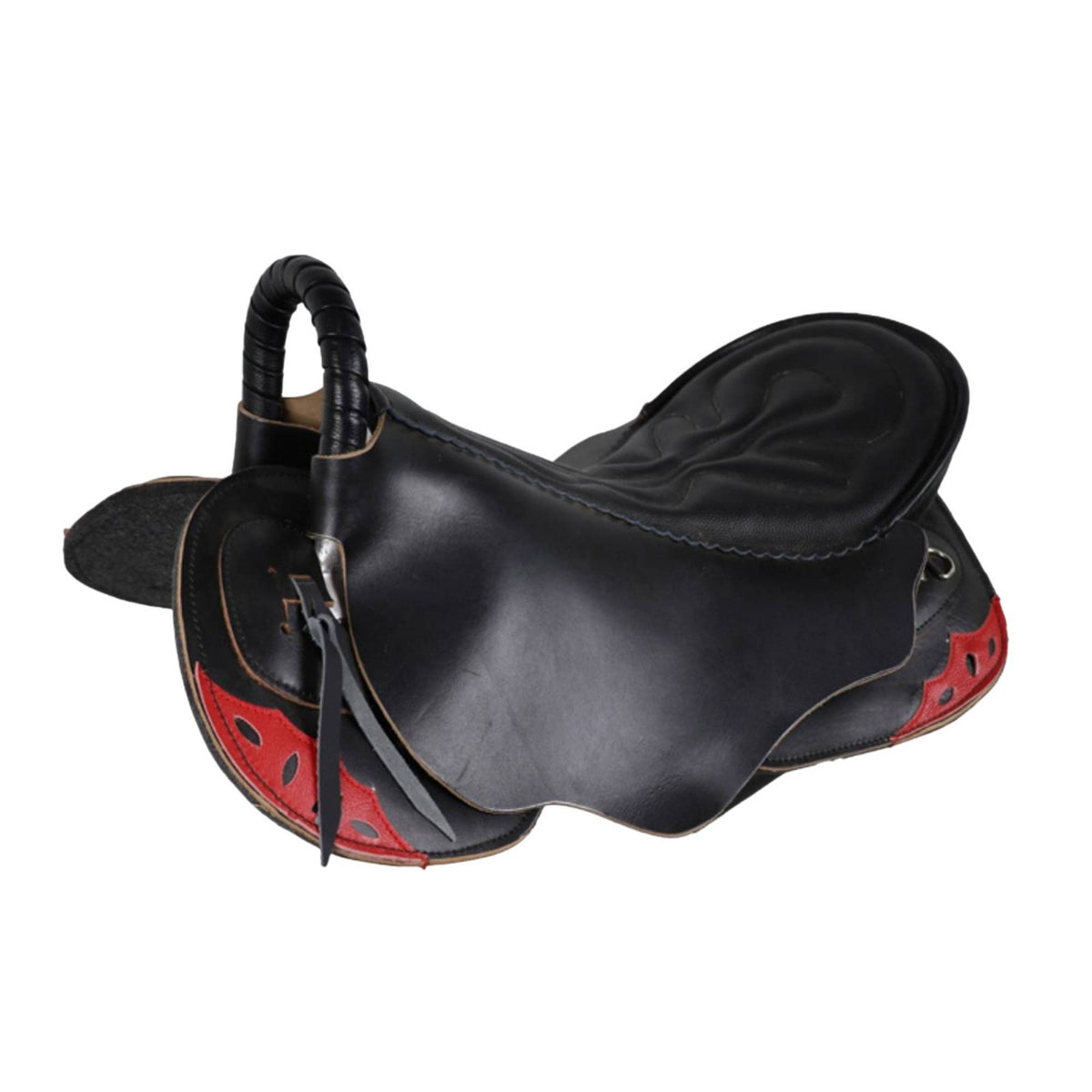 Leather Saddle Padded Doubleequestrian Saddle Balanced for Equestrians