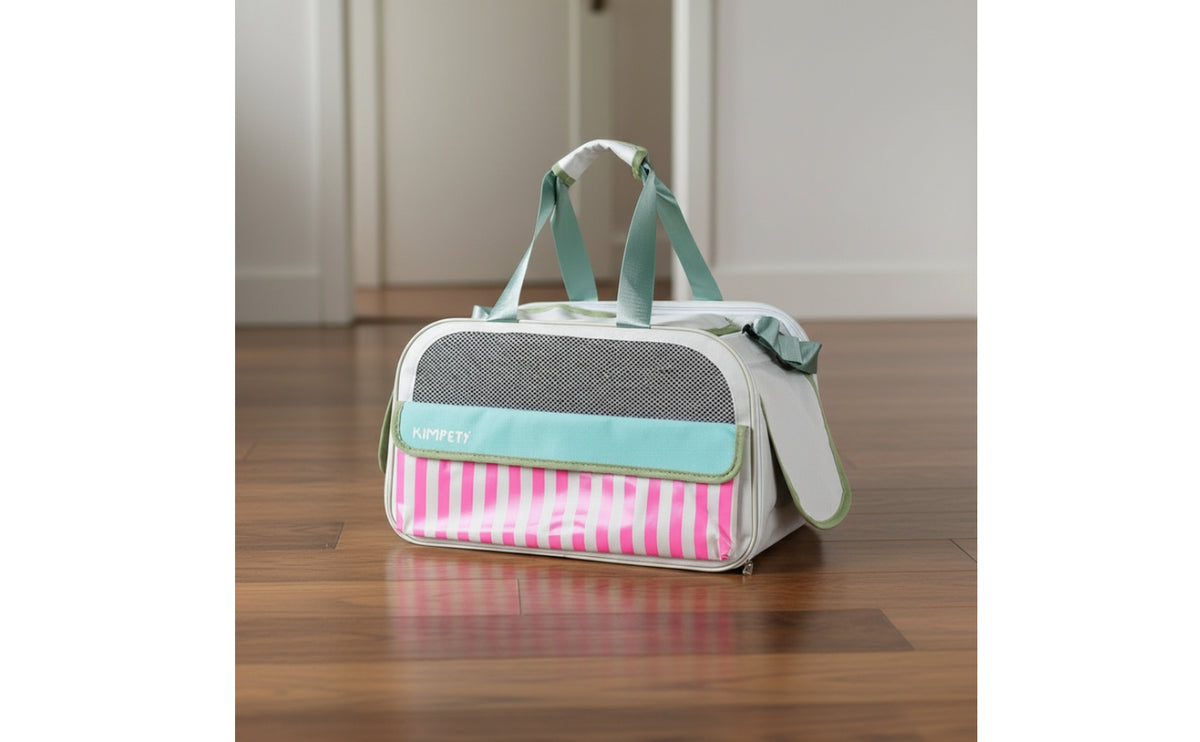 Foldable Cat Carrier Bag Breathable Dog Carrier Bag Soft-Sided Portable for Cats, Small Dogs, Travel, Vet Visits, Car Rides