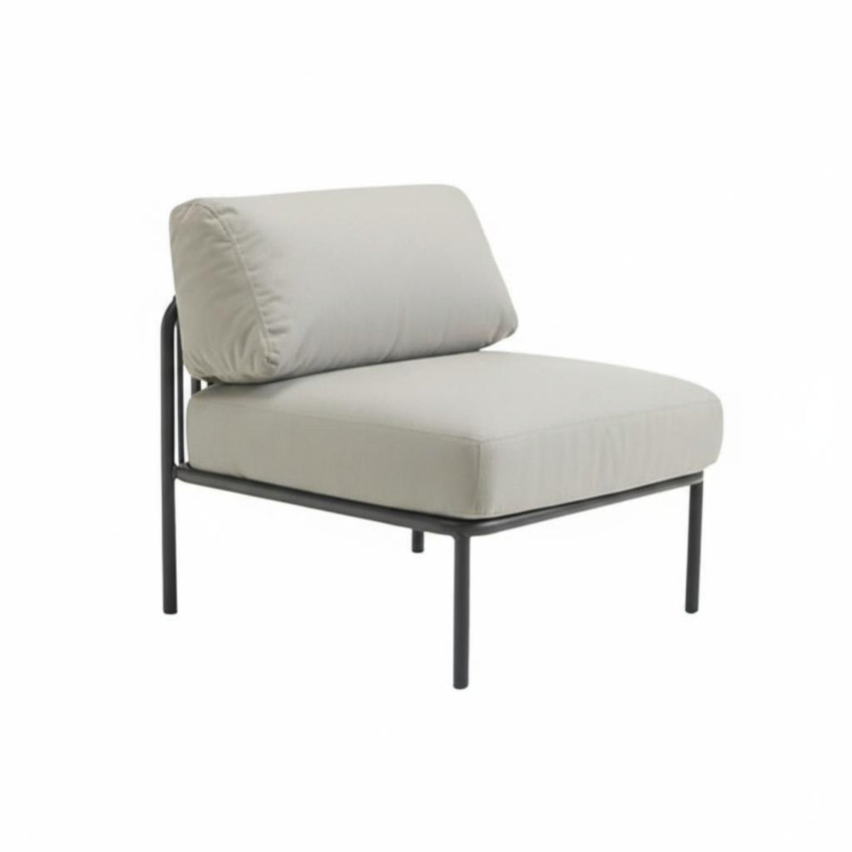 Nordic Design Woven Rope Armchair Weather Resistant Cushioned Woven Armchair Waterproof Outdoor Furniture Minimalist Aesthetic for Homeowners, Hotel Managers, Hospitality Professionals, Balcony, Courtyard, Backyard, Poolside