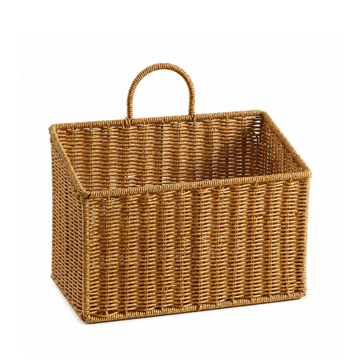 Wall-Mounted Storage Basket Decorative Wall-Mounted Hanging Basket Organizer Natural Long-Lasting for Kitchen, Bathroom