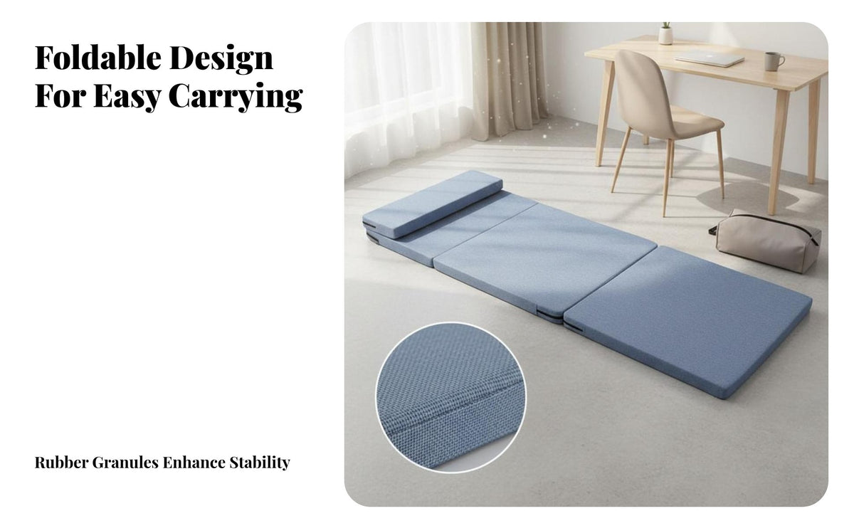 Foldable Rest Mat Anti-Slip Bottom Kids Folding Mattress Comes with Storage Bag Portable Ing Pad for Students, Preschoolers, School, Daycare