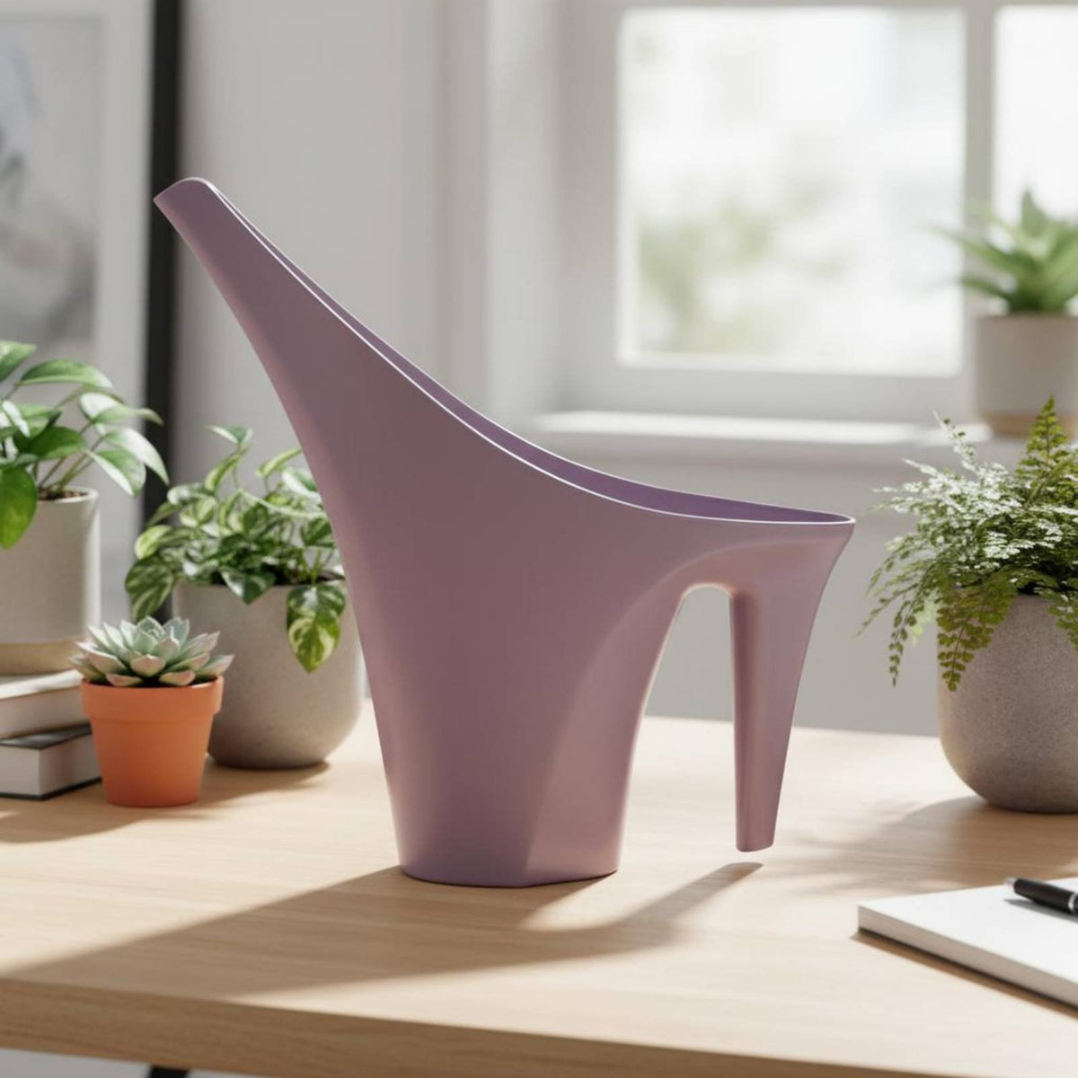 Long Spout Watering Can Ergonomic Handle Long Spout Watering Pot Indoor Plant Waterer Stylish Design Modern Plastic Waterer
