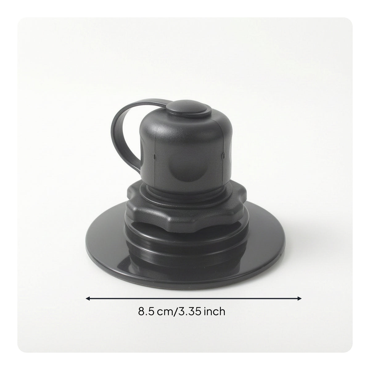 Inflation Fitting with Tethered Cap Black Inflation Fitting Easy to Turn Replacement Air Valves for Surfing Kites