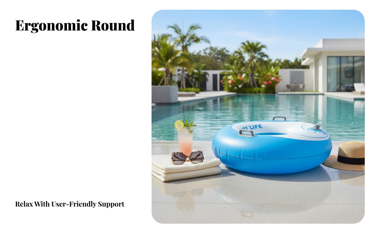 Thickened Material Adult Swim Buoyant Circle Large Size Adult Pool Tube Leak-Proof Air Valve for Adults, Women, Beach, Vacation