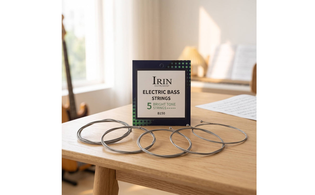 5 Pieces Set of Five Strings Bass Guitar Strings Metal-Wound Wound for Bassists, Live Performance, Studio Sound Documentation